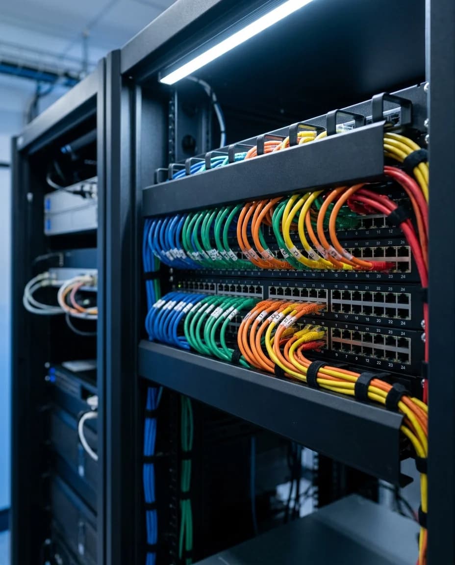 Cableado estructurado y rack empresarial